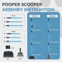 Dog Pooper Scooper — Stainless Metal Poop Scooper for Yard Long Handle
