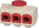 OverEZ Chicken Feeder - Holds — 50 Pounds of Feed - Inside or Outside Hen Coop - Large Gravity Fed Automatic