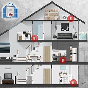 The 110 dB Water Alarm w/Detachable Sensor for Hard-to-Reach Areas (BWD-HWA) — collection imagery