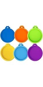 6 packs Pet Food Can Lids — Food Safe BPA-Free and Dishwasher Safe — product details