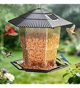 Bird Houses for Outside Real Wood-Look Resin Bird House with Hanging Chain – Waterproof and Durable Forest — collection imagery