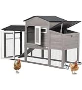 Large Wooden Chicken Coop with Run and Wheels — collection imagery