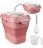 Dog Food Storage Container, 10-20Lbs Collapsible Pet Food Storage Containers with Rolling Wheel Airtight — collection imagery