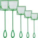 5 Pack Aquarium Fish Net, Multi-Size Fine Quick Fish Catch Nets Nylon Fishing Mesh Nets with Long Plastic