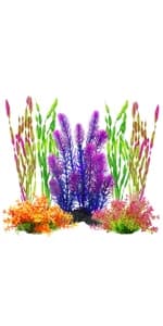 Aquarium Plants — 20 Pack Artificial Fish Tank Plants for Aquarium Decorations (Green) — product details