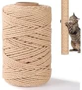 Natural Sisal Rope for Cat Scratcher — 1/4in x 164ft Twine for Cat Tree — collection imagery