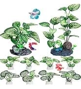 Aquarium Plants — 20 Pack Artificial Fish Tank Plants for Aquarium Decorations (Green) — collection imagery