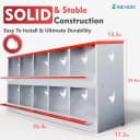 Chicken Nesting Boxes - 10 Compartment Metal Poultry Nest Box Wall Mount for Chickens — Hens