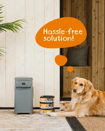 Pail | Dog Waste Disposal System for Outdoor and Indoor Odor Control | Dog Poop Trash can | Includes 1 Square — collection imagery