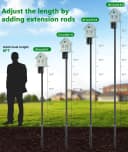 Heavy Duty Bird Feeder Pole - 109 Inch Adjustable 1 Inch Metal Bird House Pole with 14” Deep Auger Base |