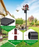 Heavy Duty Bird Feeder Pole - 109 Inch Adjustable 1 Inch Metal Bird House Pole with 14” Deep Auger Base |