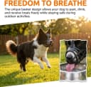 Breathable Basket Dog Muzzle for Large Breeds | Adjustable Mask with Reflective Straps | Allows Drinking and