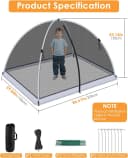5 * 7ft Pond Cover Dome — Garden Pond Net Pond Mesh Tent with Ropes