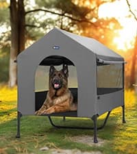 Outdoor Dog Bed with Canopy — Cooling Elevated Dog Shade for Outside — collection imagery