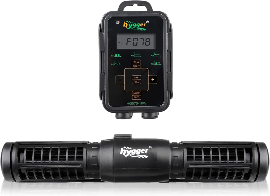 Aquarium Wave Maker — 18W Adjustable Cross Flow Pump with LED Display Controller