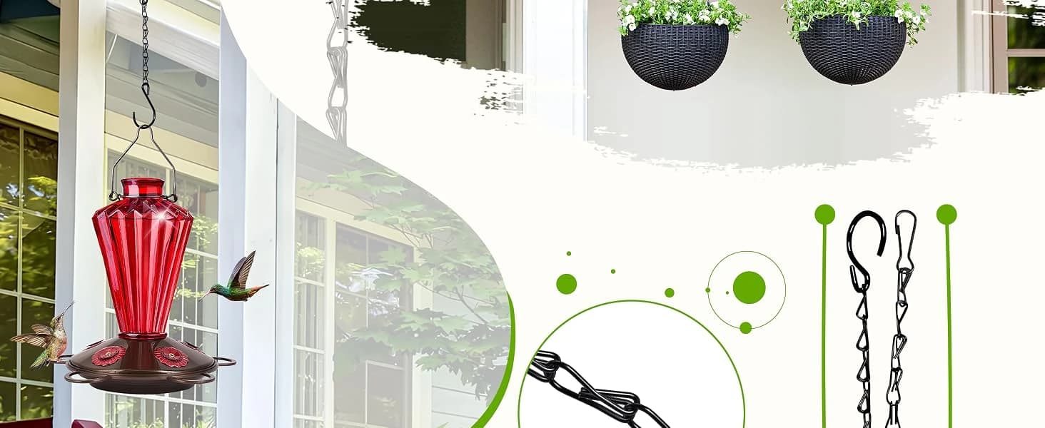 4-Pack 25.5 Inch Hanging Chain with Hooks for Hanging Bird Feeders — product details