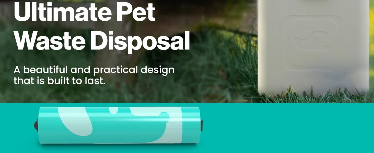 Pet Waste Station with Activated Carbon Filter and DualVent Odor Control - Outdoor Dog Poop Trash Can with 200 — product details