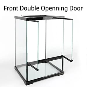 11 Gallon Tall Reptile Glass Tank 12"x12"x18",Pre-Assembled Vertical Terrarium Enclosure with Front Openning — collection imagery