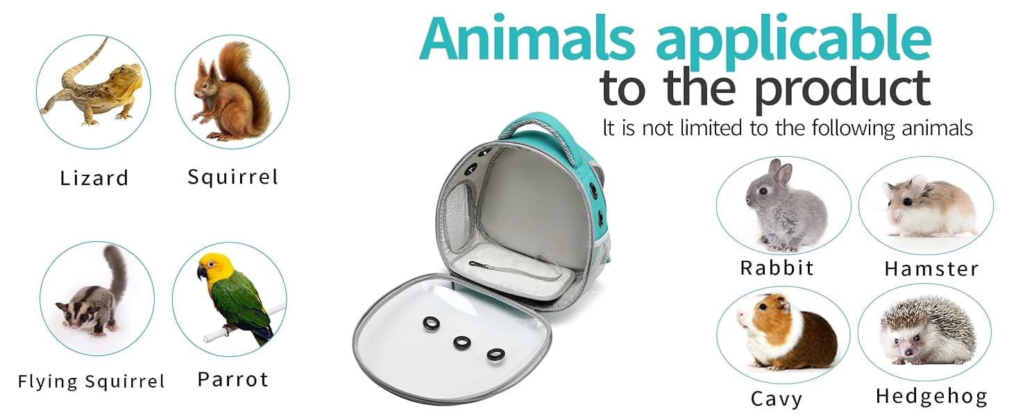 Portable Travel pet Backpack Carrier Hamster Bag Guinea Pig Bird Small Dog and Cat Turtle Carrier Rabbit Cage — product details