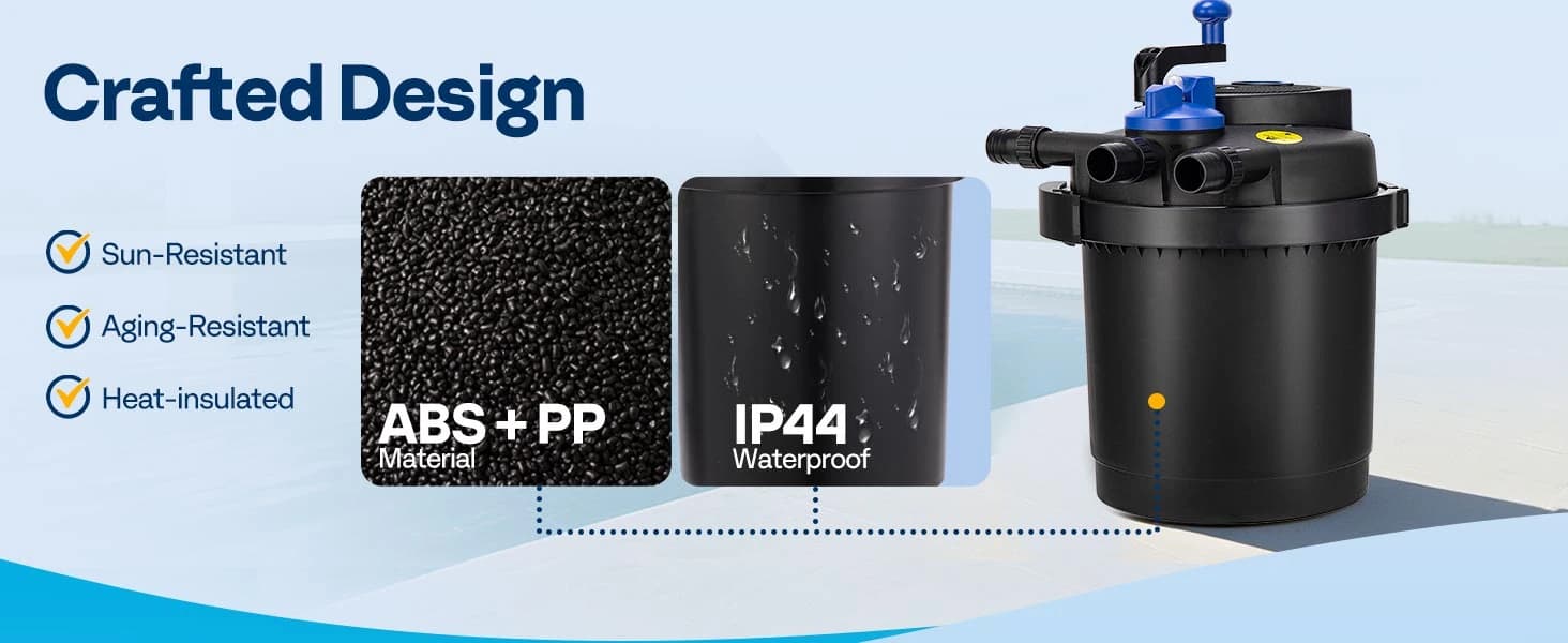 1580GPH Bio Pressure Pond Filter with 13W Light for Various Ponds — collection imagery