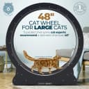 48'' XL Cat Wheel – Safe, Quiet and Stable Exercise Wheel for Large Indoor Cats up to 45 lbs – 15.7''