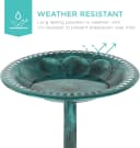 Bird Bath — 28in Outdoor Resin Pedestal