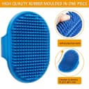 Dog Bath Brush — Dog Shampoo Brush With Adjustable Ring Handle Long Bristles
