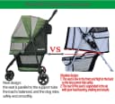 3 Wheel Pet Stroller Best Lightweight Foldable Compact Portable Jogger All Terrain Travel Pet Gear Puppy Kitty