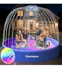 Foldable Dog Pool with Sprinkler and RGB LED Light — collection imagery