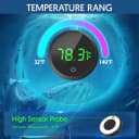 Fish Tank Thermometer Aquarium Thermometer Wireless Touch Stick Digital Aquarium Thermometer LED Display ±1°F