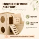 Tiny Hamster Maze Wood House Fun Slide House — Double-Decker Hut for Dwarf Gerbil Mouse Mice Rat Small