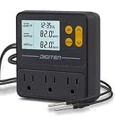 110V 15A Temperature Controller DTC151 Plug in Thermostat Outlet Digital Temperature Controller for Heat Mat — collection imagery