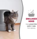 Hooded Flip Top Cat Litter Box with Charcoal Filter