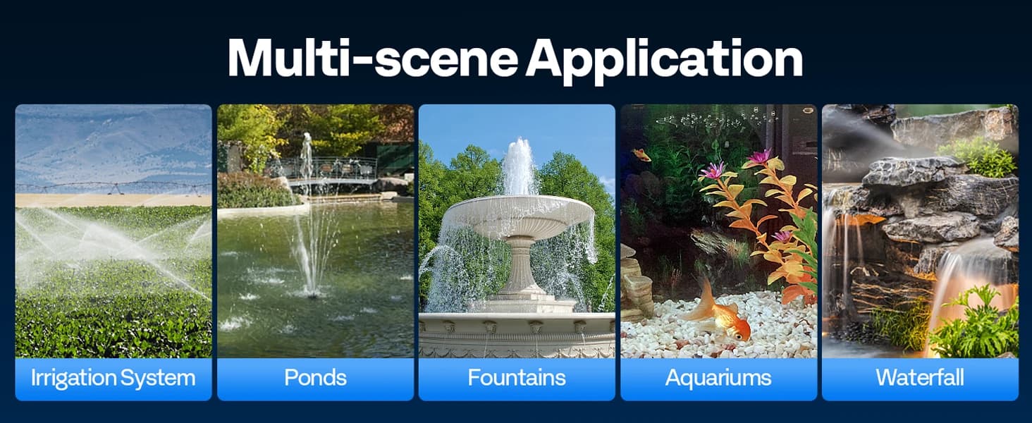 120W Pond Pump — 2700GPH Submersible Water Pump for Koi Pond — collection imagery