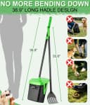Dog Pooper Scooper — Swivel Bin and Rake Set with 100 Waste Bags