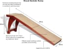 CozyUp Bed Ramp - Supports Pets Back and Joints - High Traction Carpet Surface - Furniture-Grade Wood - Cherry
