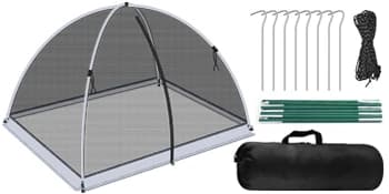 5 * 7ft Pond Cover Dome — Garden Pond Net Pond Mesh Tent with Ropes — Easy to Install and Use