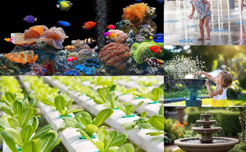 400GPH Submersible Fountain Water Pump for Pond Aquarium Hydroponics — MULTI-OCCASIONS