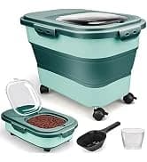 Dog Food Storage Container, 10-20Lbs Collapsible Pet Food Storage Containers with Rolling Wheel Airtight — collection imagery