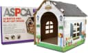 Cardboard Cat House Hideaway Playhouse with Cat Scratcher Scratching Pad 19" L x 13" W x 17" H