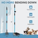Dog Pooper Scooper — Stainless Metal Poop Scooper for Yard Long Handle