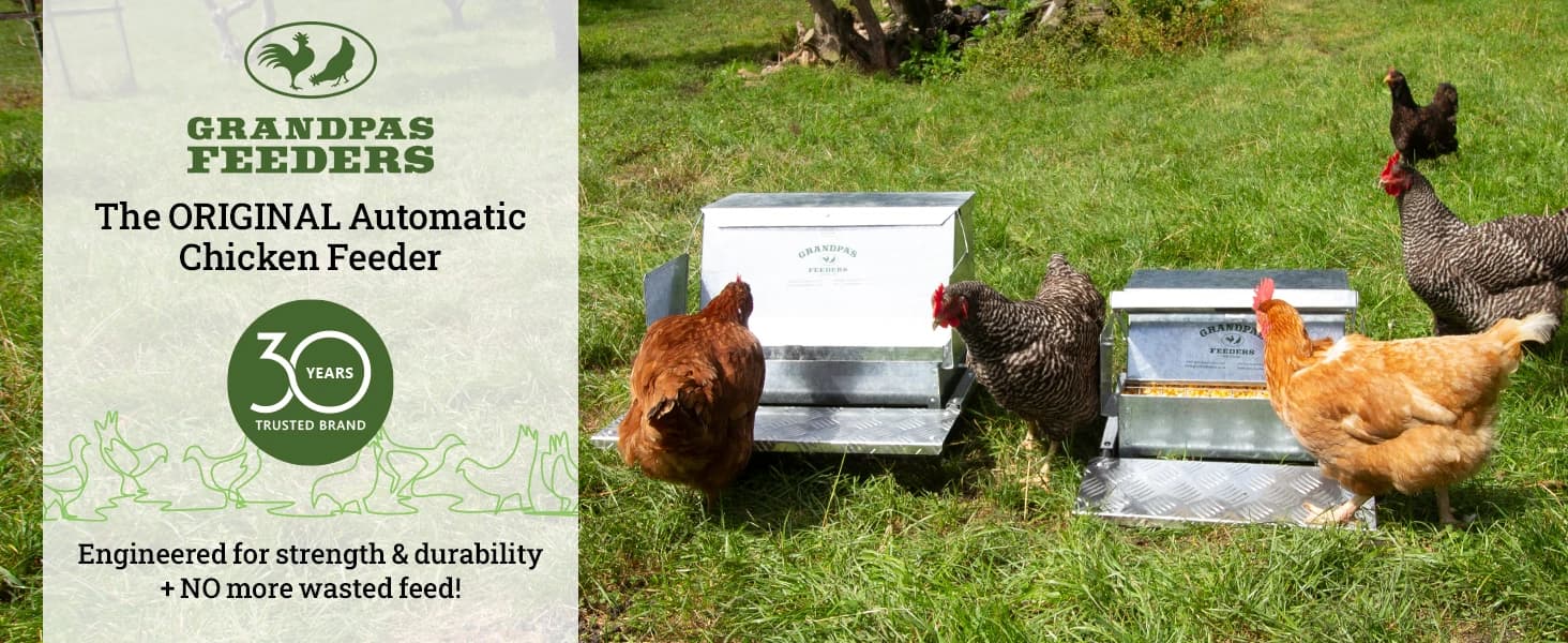 Grandpas Feeders Automatic Chicken Feeder - 20 lbs No Waste Poultry Feeder — product details