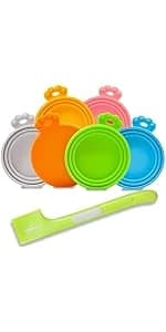 6 packs Pet Food Can Lids — Food Safe BPA-Free and Dishwasher Safe — product details