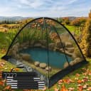 10x14 ft Pond Cover Dome Net with Frame for Outdoor Koi Leaves