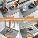 Stone Dog Food Mat — 24" x 16" Large Absorbent Pet Feeding Mat