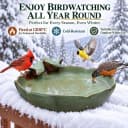 Ceramic Bird Bath for Outside on Ground — 9.45-Inch Birds Bath Bowl Only