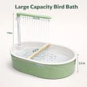 Indoor Bird Bath Fountain — Dual Rainfall Parrot Shower with Anti-Clog Pump and Filter Sponge