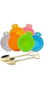 6 packs Pet Food Can Lids — Food Safe BPA-Free and Dishwasher Safe — product details