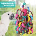 Bird Toys Conure Toys, Bird Parrot Foraging Shredder 24 Pcs Colorful Bagel Chewy Rings for Small Parrots