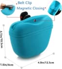 Silicone Dog Treat Pouch-Small Training Bag-Portable Dog Treat Bag for Leash with Magnetic Closure and Waist